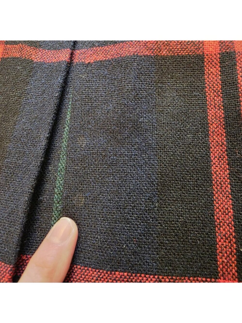 Vtg 60's Peerless Boston Plaid Skirt Preppy School Pleated Union Made READ Sz00 - Picture 6 of 10